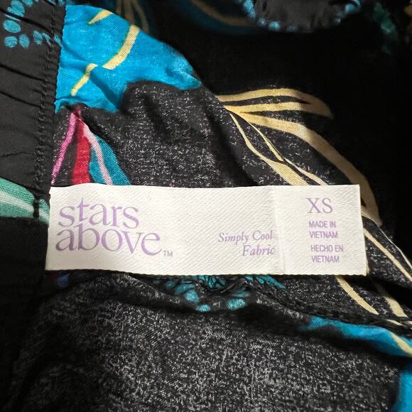 Stars Above Women's Black Floral Simply Cool Pajama Pants - Size XS - NWT - Picture 3 of 9